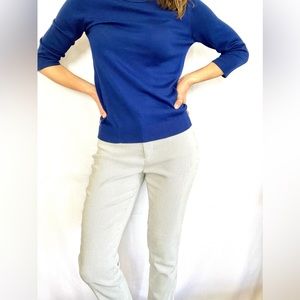 Banana Republic Sloan Curvy Fit green and white pinstripe pants size 0